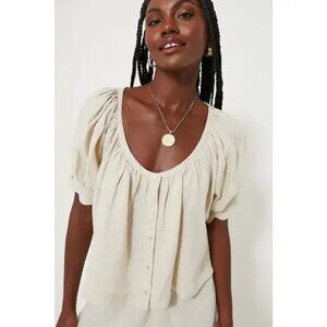 TUCKERNUCK Natural Linen Tully Top Size XS Retail $128